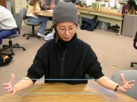 Chizuko holding string in Position 1