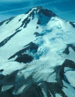 Air photo of Hotlum Glacier taken by Linda Freeman on October 17, 1998